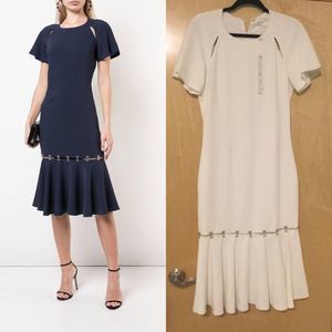 JONATHAN SIMKHAI hook and eye crepe dress